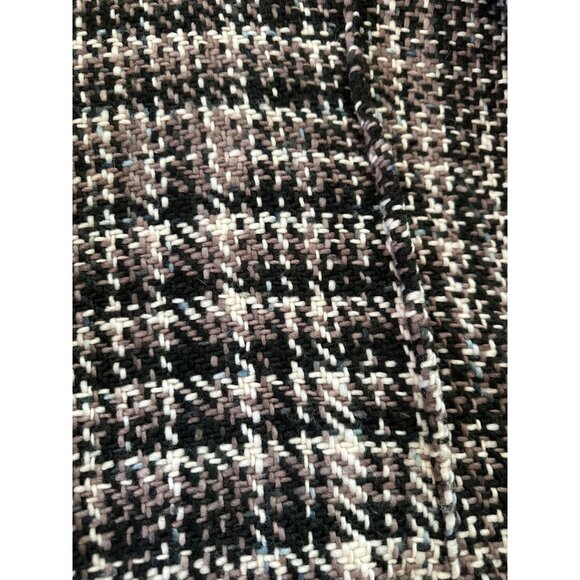 World Folk Art Hooded Woven 100% Wool Coat M Nanaimo Canada Button Pockets Read - Picture 15 of 16